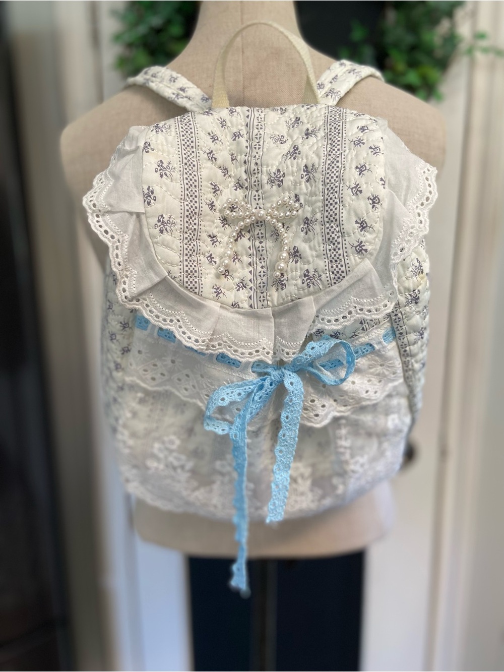 Coquette Shabby Chic Romantic Victorian Mini Backpack Purse Floral Feminine Cute